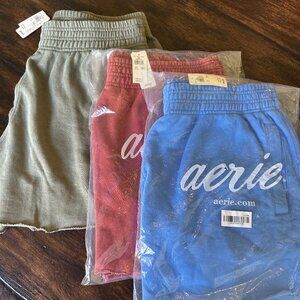 Lot of 3 Aerie Size Large On My Way Pull on Shorts NWT